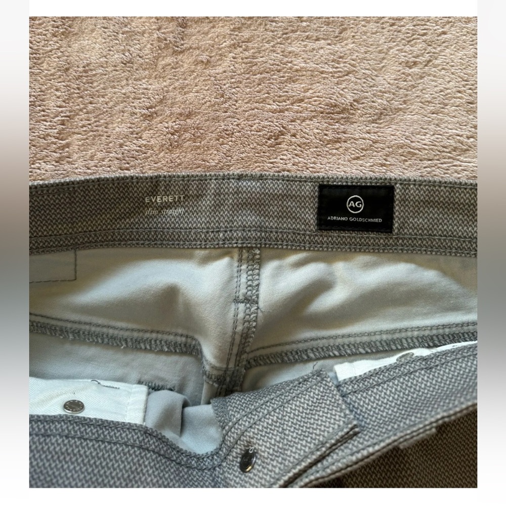 Adriano Goldschmied Everett Slim Straight Jeans Pants Beige Trousers Sz 30 - Picture 4 of 11
